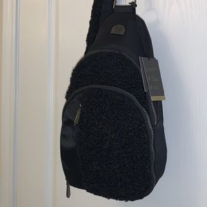 Black House of Harlow 1960 Nylon and Sherpa Sling Bag